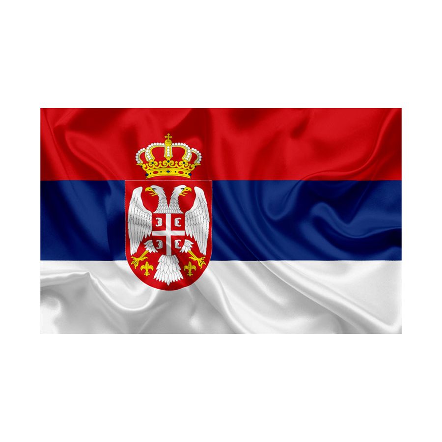 Bandiera Serbia 150x90 Cm - Poliestere Leggero Con Occhielli Metallici - Per Uso Interno - Cucitura Rinfoderata E Bordi Rinforzati - 4