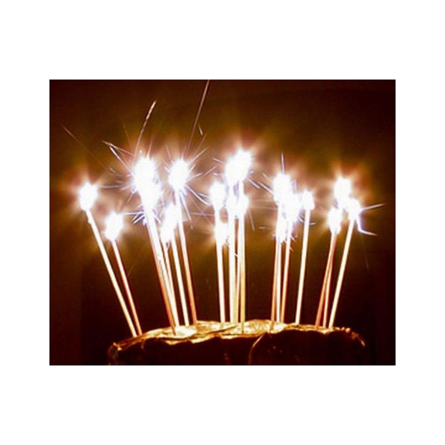 Metallico Candeline 24 Pz Torta Compleanno ondulate Sottile