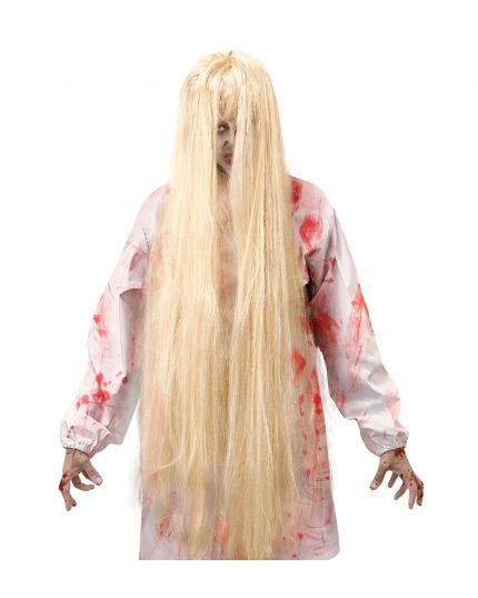 Parrucca Bionda Spirito Maligno Horror Halloween 100 cm