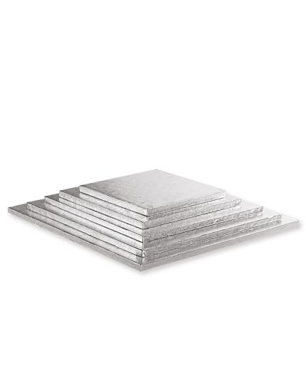 Sottotorta Rigidi Quadrati Argento linea Bakery Decora Dimensioni Assortite