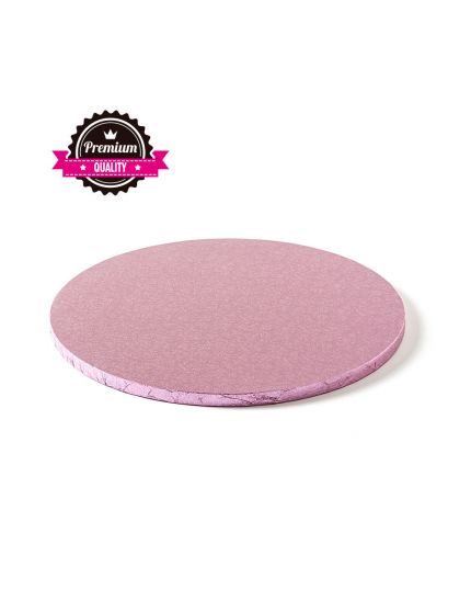 Sottotorta rigido rotondo rosa premium quality Spessore 1,2 cm