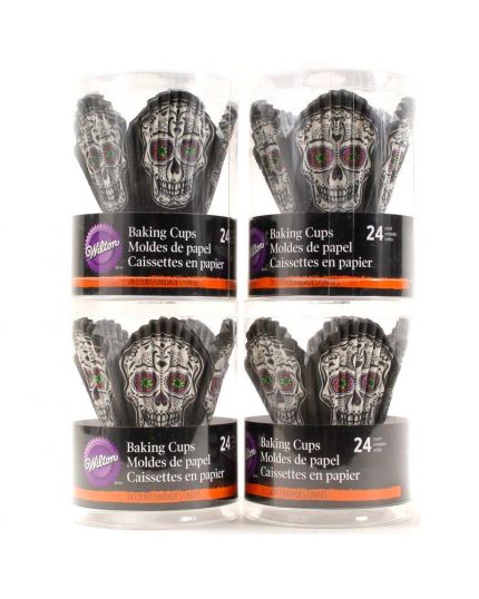Pirottini Muffin Petalo con Teschio Halloween