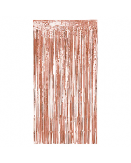 Tenda Frange per Porta Oro Rosa Metallizzato 1x2 mt