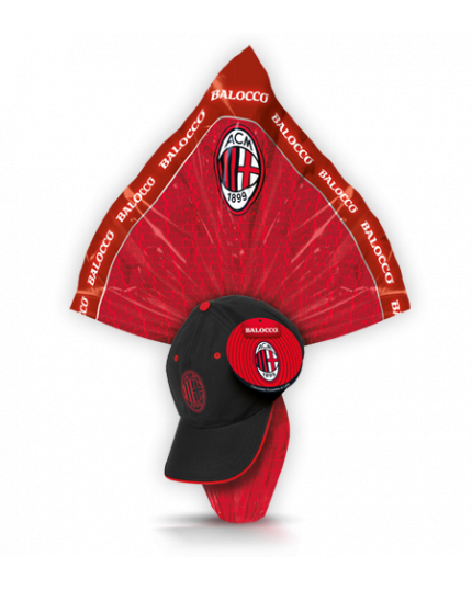 Uovo Pasqua Cioccolato al Latte AC Milan con Sorpresa e Cappello 320Gr