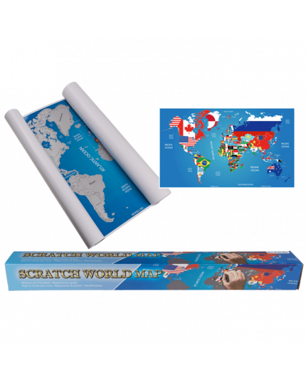 Mappamondo da grattare 88x52 cm