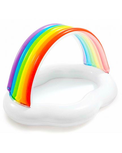 Piscina Gonfiabile Arcobaleno Per Bambini 142x119x8 Cm 