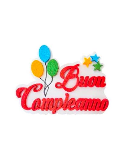 Decorazione da Tavolo Buon Compleanno Polistirolo