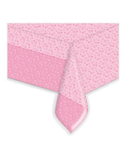 Tovaglia in Plastica 140 x 270 cm Baby Rosa/Celeste 