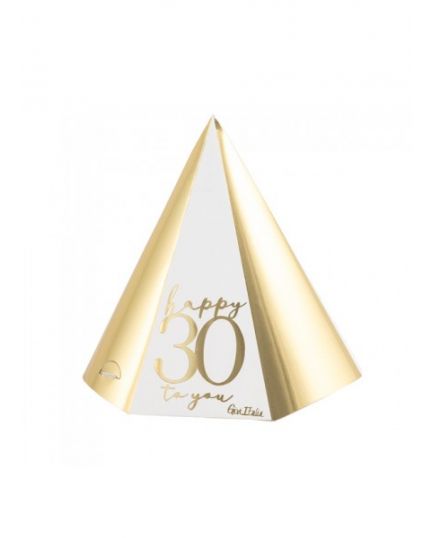 Set 4 Cappellini Happy 30 40 50 60 Oro