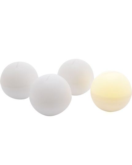 4 Sfere Luminose Galleggianti con Luci LED Bianco Caldo 5cm