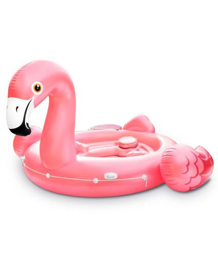 Isola Party Fenicottero Rosa Gonfiabile Accessoriato 422x373x185 Cm