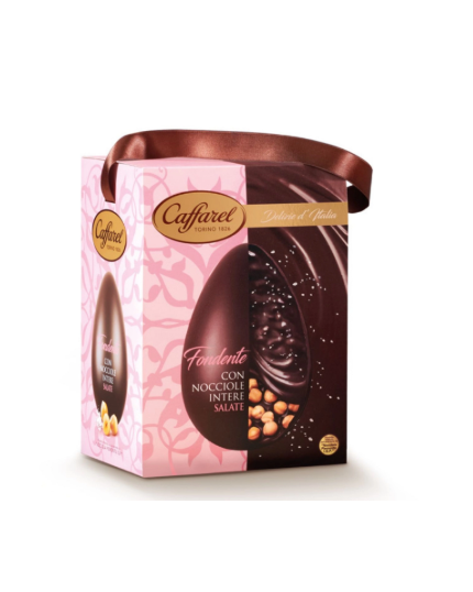 Uovo Pasqua Delizie Cioccolato Fondente e Nocciole Salate Intere Caffarel 530g
