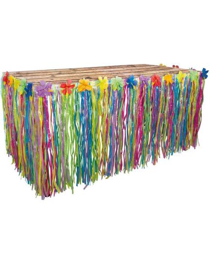 Gonnellina Girotavolo Hawaiana Multicolor 75x300 cm