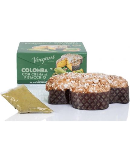 Vergani colomba Experience senza canditi e senza crema con busta crema al pistacchio 850 grammi