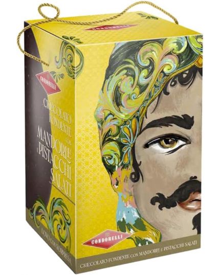 Uovo Cioccolato Condorelli Fondente con Pistacchi e Mandorle Salate da 250 g