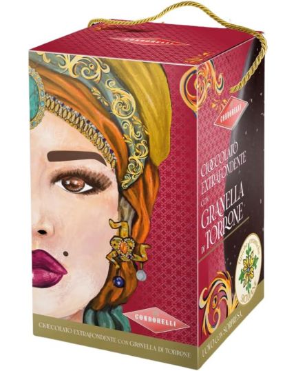 Uovo Cioccolato Extra Fondente con Granella di Torrone Scatola da 250 g