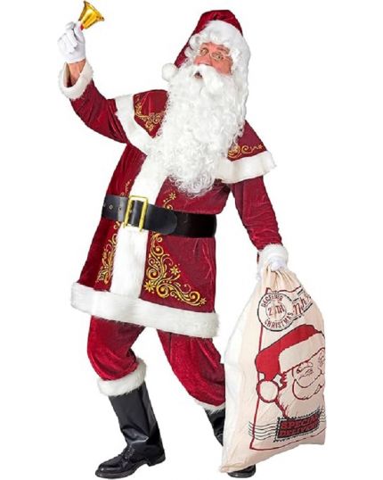 Costume Ricamato Babbo Natale Uomo