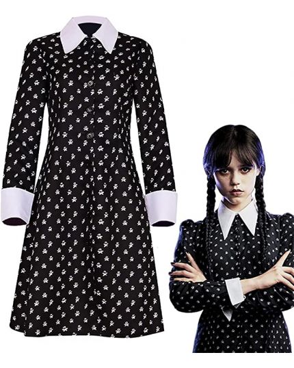 Costume Mercoledì Famiglia Addams Adulto e Bambina