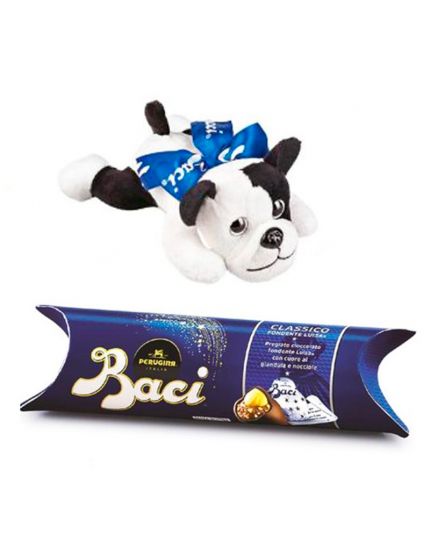 Peluche Bulldog Francese con Tubo Baci Perugina 37,5gr
