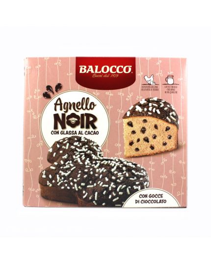 Balocco Agnello Noir con Glassa al Cacao e Gocce di Cioccolato 750 g