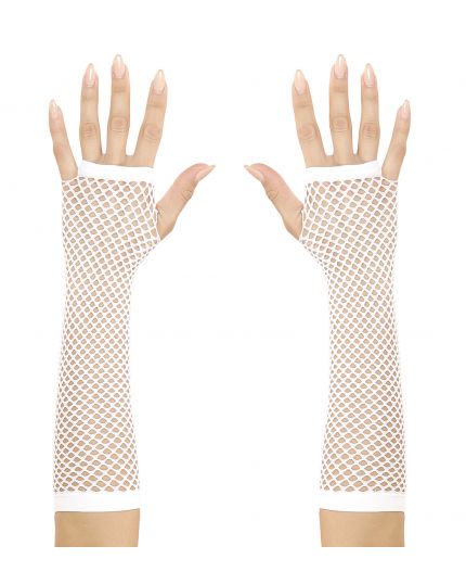 Guanti Rete Bianchi Senza Dita