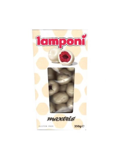 Lamponì Ricoperti di Cioccolato Bianco Colori Assortiti Maxstris 350g