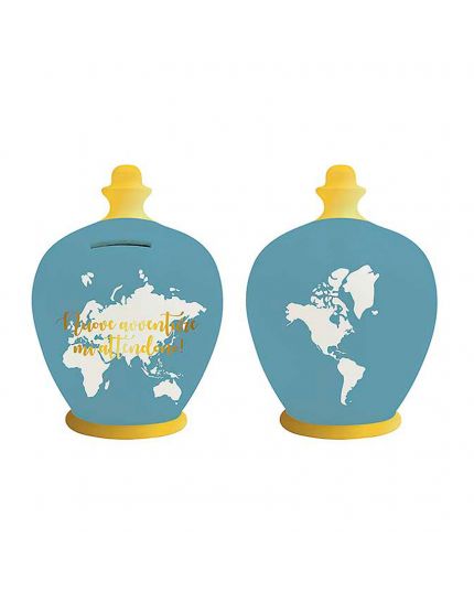 Salvadanaio Terracotta Nuove Avventure Mi Attendono 20cm