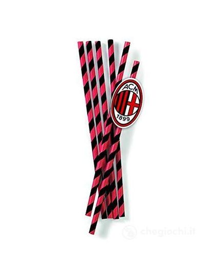 Cannucce in Carta AC Milan 12pz