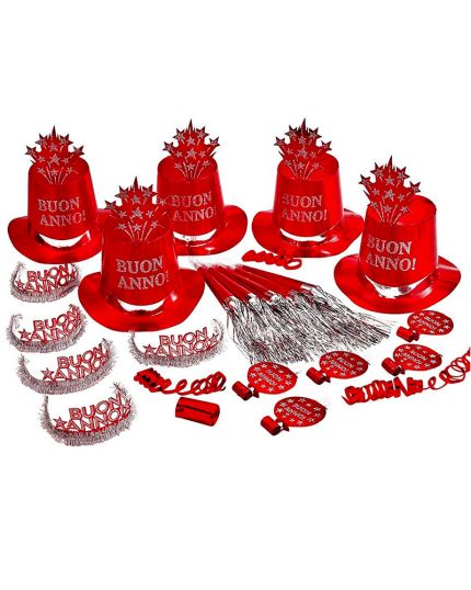 Kit Capodanno Buon Anno Colorato per 10 Persone