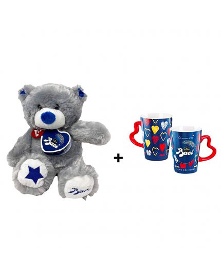Kit Peluche Orso Trudi  + Tazza Cuori in ceramica Limited Edition