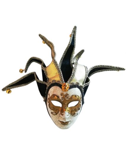Maschera Veneziana Arlecchino Oro