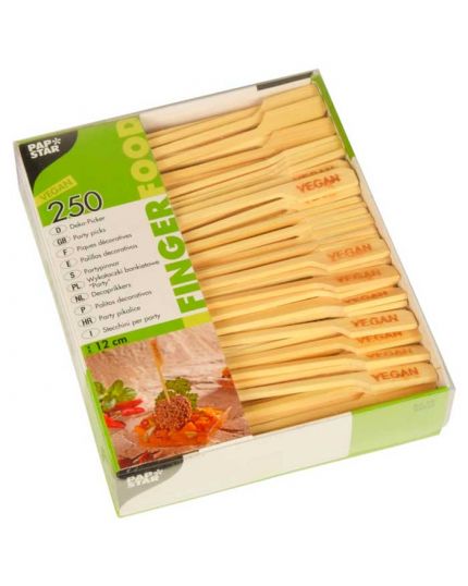 Bacchette Stecchini Legno Scritta Vegan 250pz