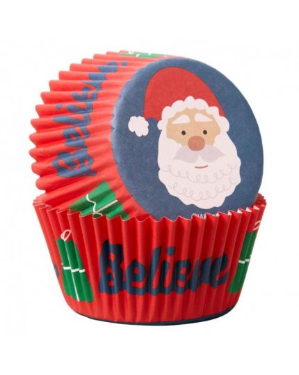 Pirottini Carta Forno per Muffin Babbo Natale 75pz