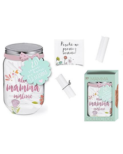 Barattolo con Ticket 20 Ragioni per Amare la Mamma