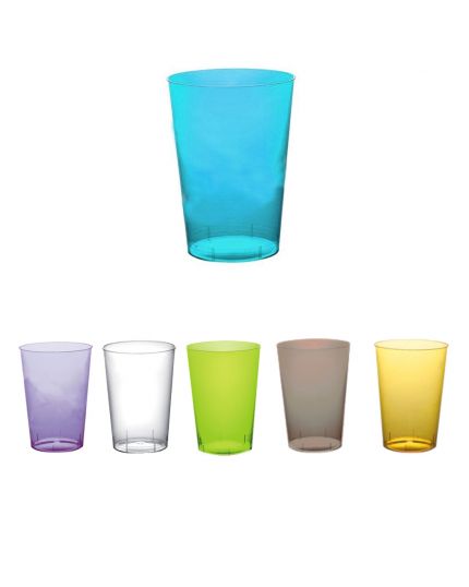 Bicchieri Cocktail Pvc Trasparenti Colorati Moon Collection Gold Plast 230cc 50pz