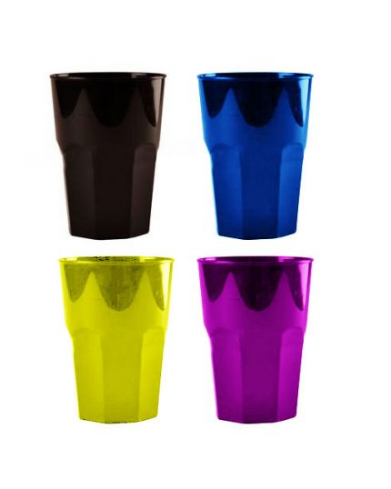 Bicchieri Cocktail Pvc Colorati Opachi Moon Collection Gold Plast  350cc 20pz
