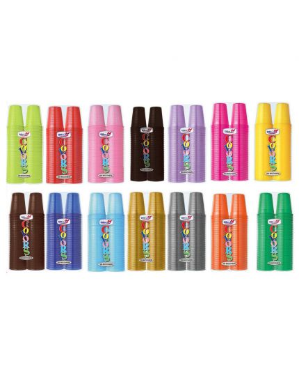 Bicchieri Pvc Colors Tinta Unita 50pz