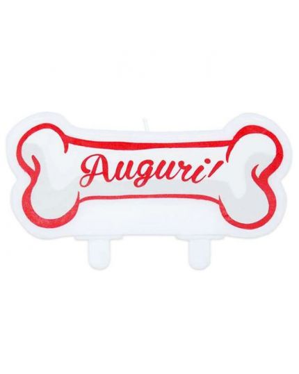 Candelina Sagomata Osso Dog Party