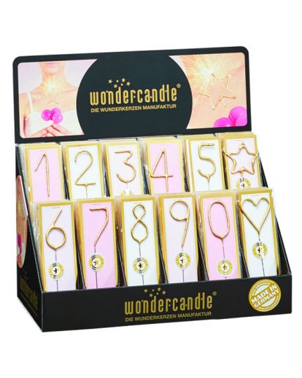 Candelina Scintillante Numero Oro