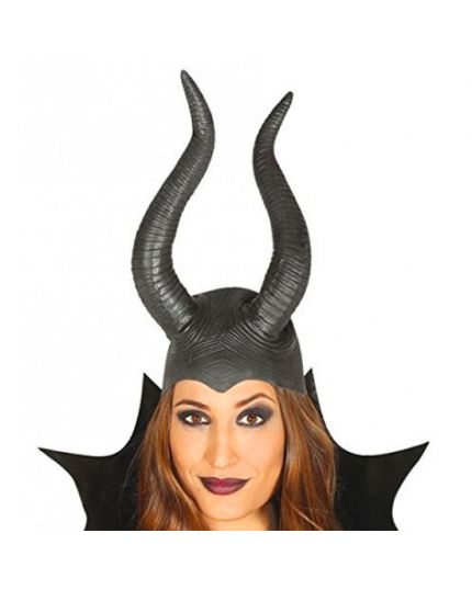 Casco Lattice Strega Malefica con Corna