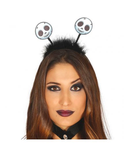 Cerchietto Tiara con Antenne Teschio