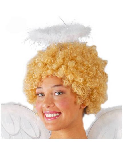 Cerchietto con Aureola Piume Bianche