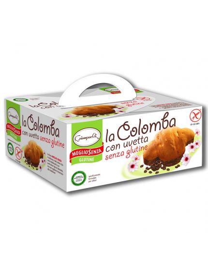 Colomba con Uvetta Senza Glutine e Senza Lattosio Giampaoli 350gr
