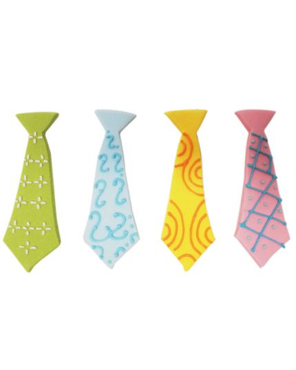 Decorazioni Cravatte Colorate in Zucchero 8cm