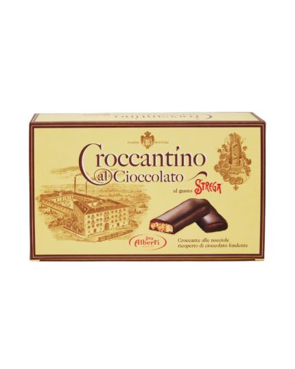 Croccantini al Cioccolato con Nocciole Ricoperti di Cioccolato Fondente Strega Alberti 300gr