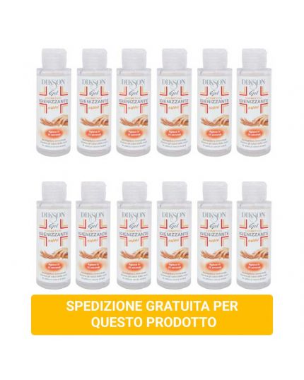 MAXI PROMO: 12 Gel Igienizzante Mani Dikson 60% Alcool Etilico 100ml