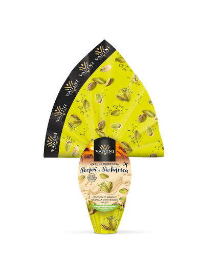 Uovo Pasqua Cioccolato Bianco e Pistacchio Icam 280 gr