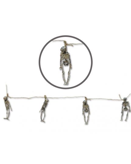 Ghirlanda Corda con 4 Scheletri Pvc