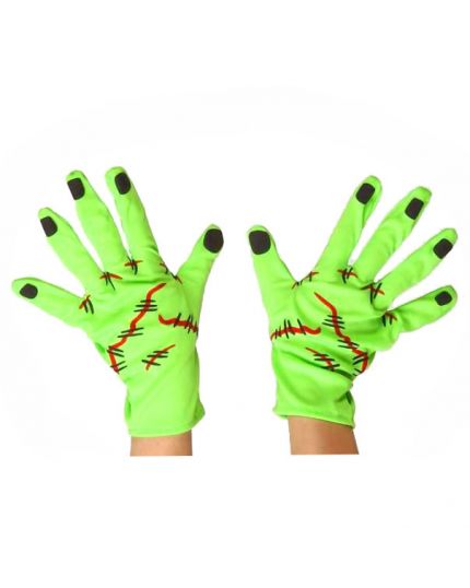 Guanti Frankenstein Stoffa Verdi