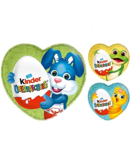 Pralina Cuore di Cioccolato Figure Pasquali con Sorpresa Kinder 53gr